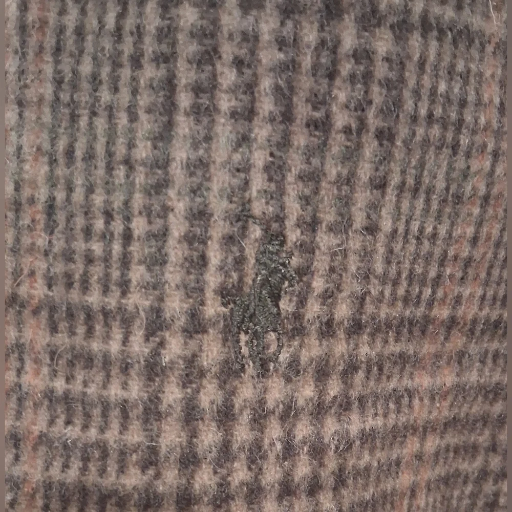 EUC Polo Ralph Lauren Reversible Plaid & Gingham Wool Blend Casual Unisex Scarf